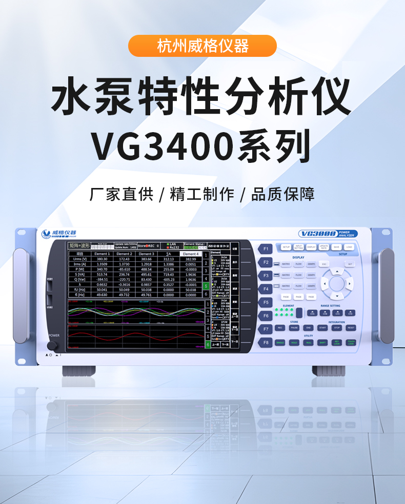 威格新品-VG3400系列水泵特性分析儀 廠家直銷 質(zhì)量保障插圖